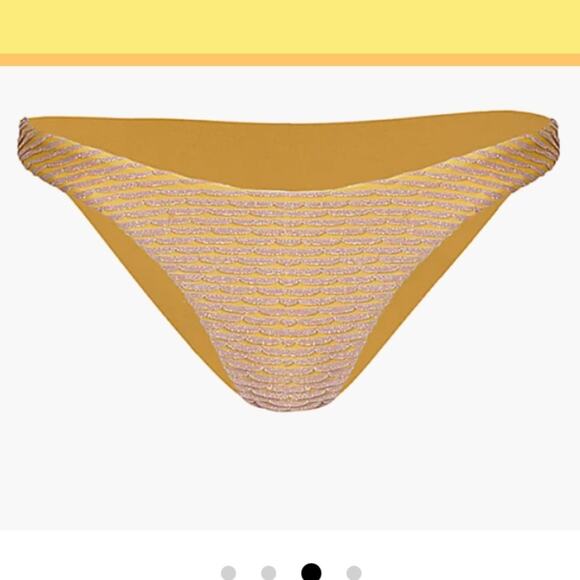 Sea salt azure bikini bottoms in yellow Gold swim size small - Picture 2 of 6